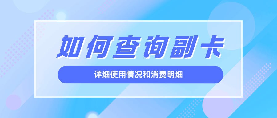 如何查询副卡的详细使用情况和消费明细？