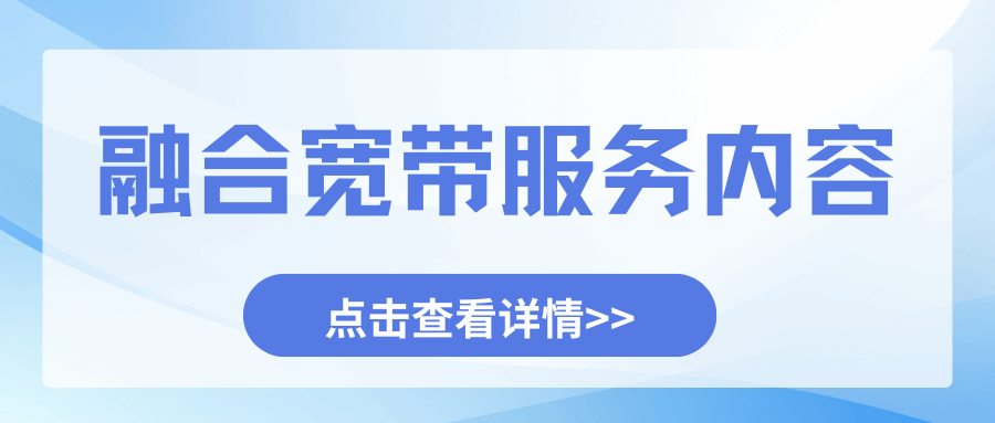 家庭融合套餐一般包含哪些服务内容？
