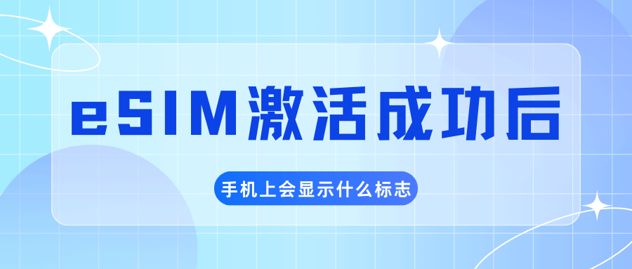 eSIM激活成功后手机上会显示什么标志？从信号格到网络标识的完整识别指南！
