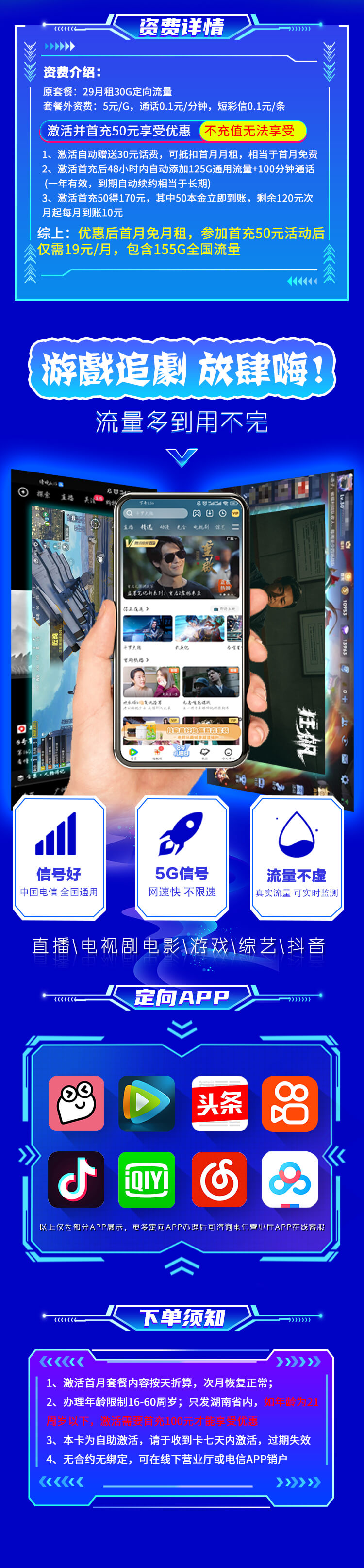 电信湘湘卡套餐介绍