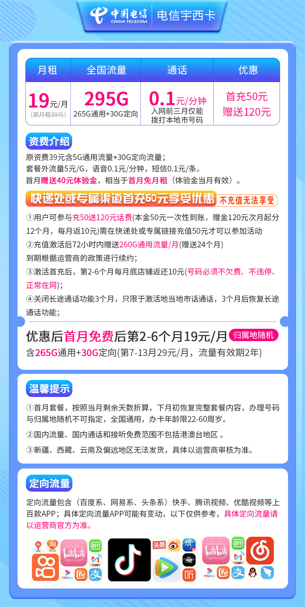 魔卡之家，电信宇西卡资费套餐介绍