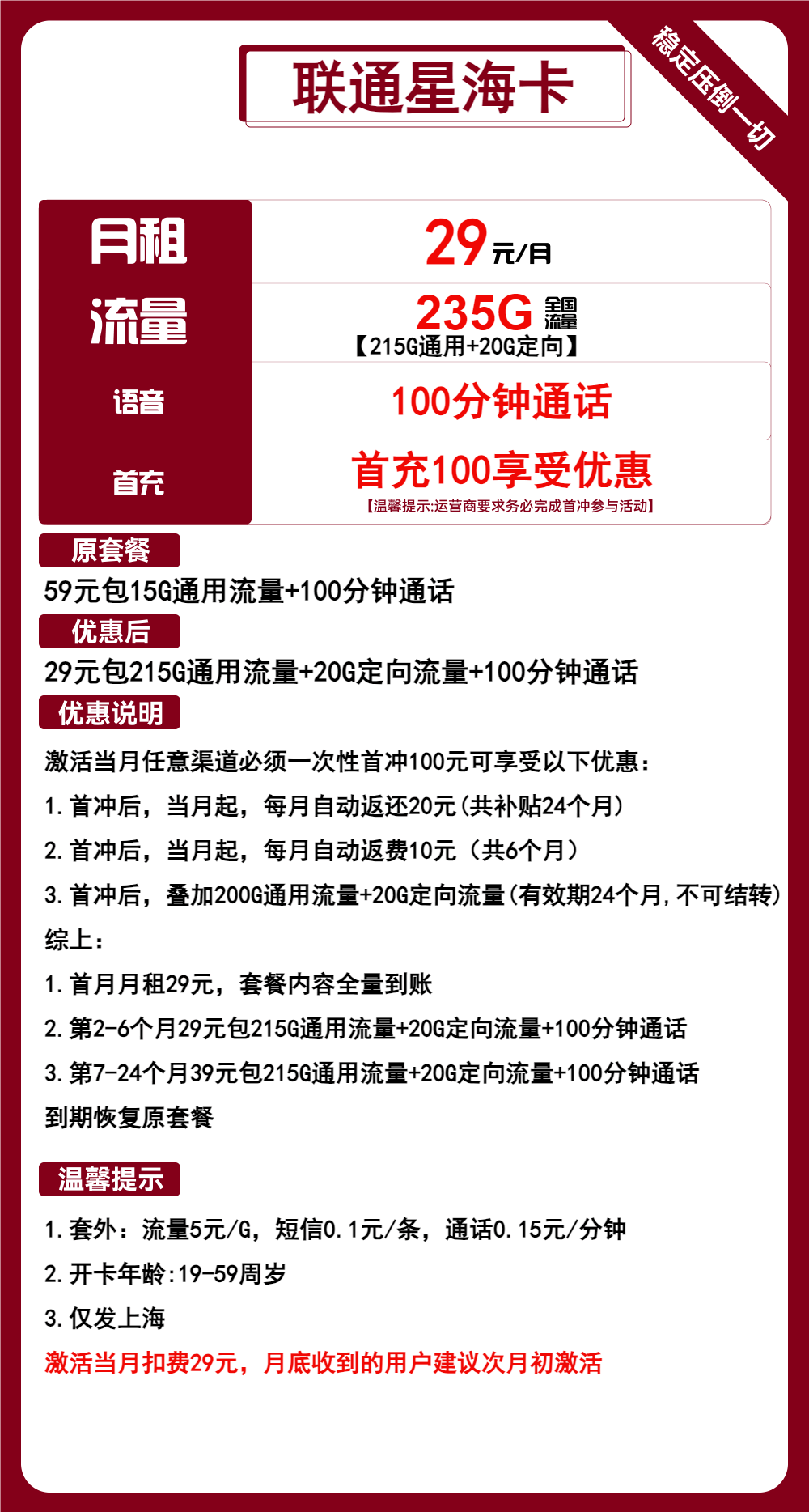 魔卡之家，联通星海卡资费套餐介绍