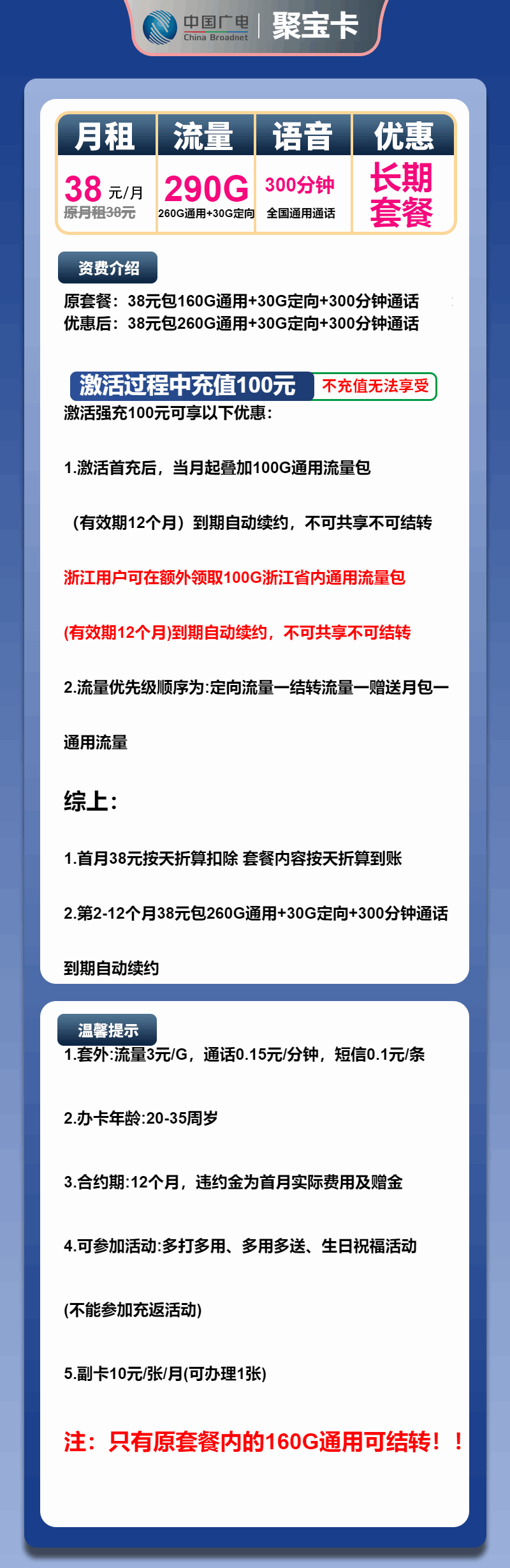 魔卡之家，广电聚宝卡资费套餐介绍